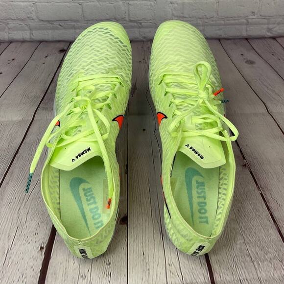 Nike Zoom Mamba 5 Barely Volt Hyper Track Spikes Shoes Mens Sz 11.5 (AJ1697-700) - Picture 8 of 11